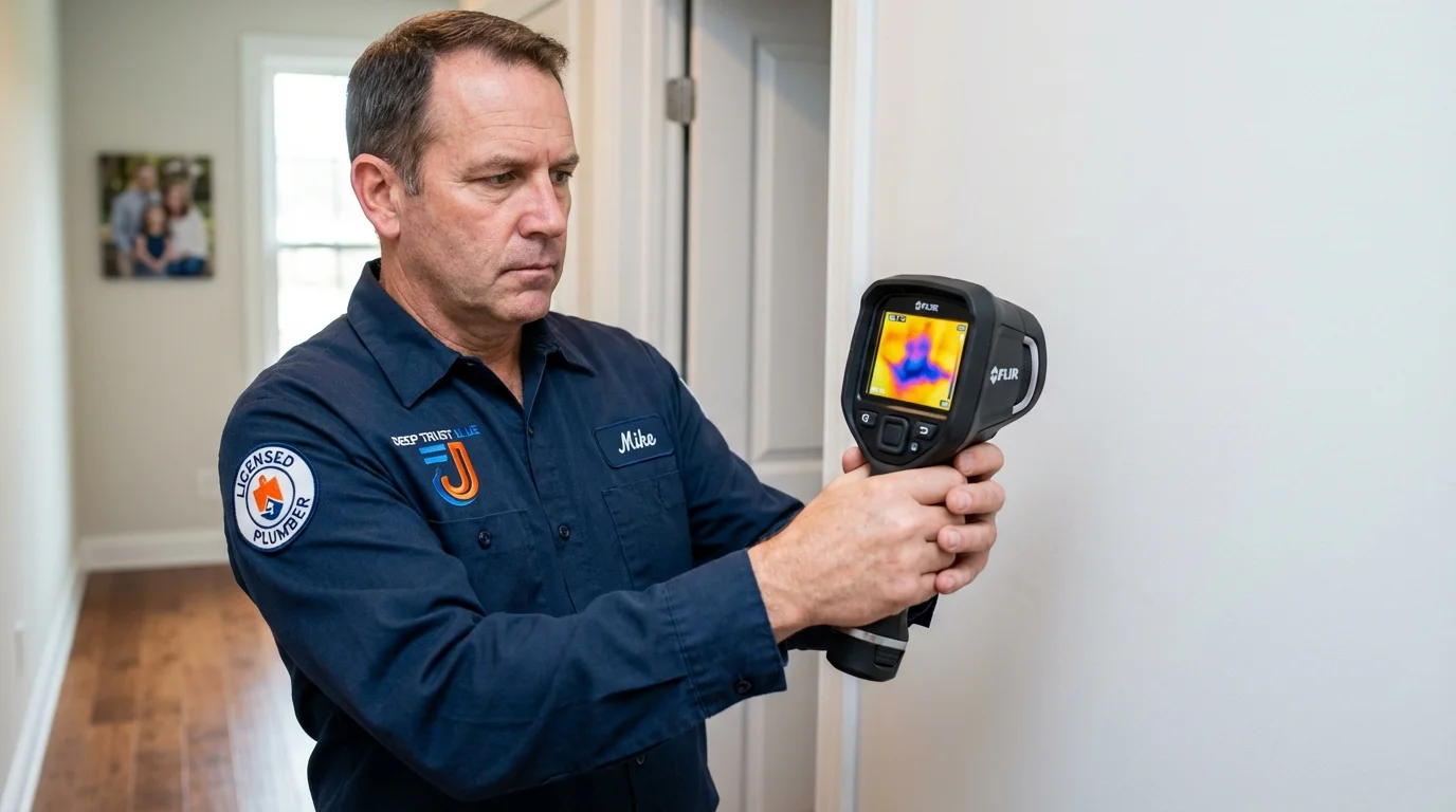 Thermal imaging leak detection by Johns Plumbing LLC in New Smyrna Beach